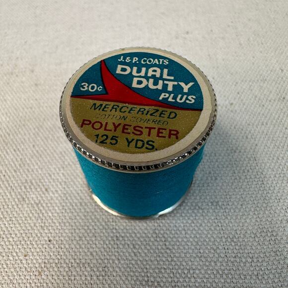 Vtg J & P Coats Dual Duty Plus Spool Mercerized Cotton Covered Polyester 125 YDS - Picture 6 of 6